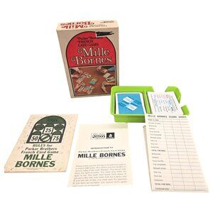 VTG 1971 Parker Brothers Mille Bornes French Card Game 100% Complete Set